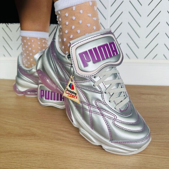 ⭐PUMA x DUA LIPA Cell Dome King ML Trainer Sneaker 6.5 Metallic Silver Pink Y2K - Picture 3 of 11